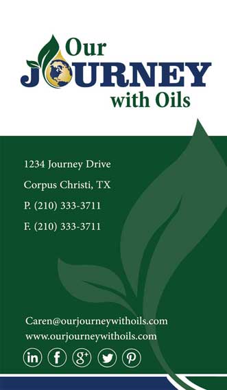 Our Journey with Oils Business Card